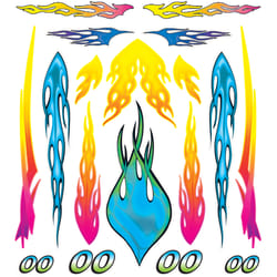 PineCar Dry Transfer Decal Multicolored