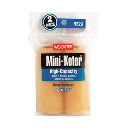 Wooster Mini-Koter Fabric 4 in. W X 3/4 in. Mini Paint Roller Cover 2 pk