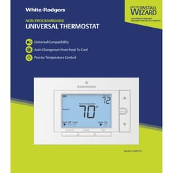 White Rodgers Heating and Cooling Push Buttons Non-Programmable Thermostat