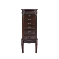 Linon Home Decor Journee Traditional 15 in. W X 10 in. L Rectangular Jewelry Armoire