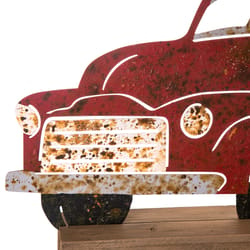 Glitzhome 15.35 in. Rusty Truck Halloween Decor