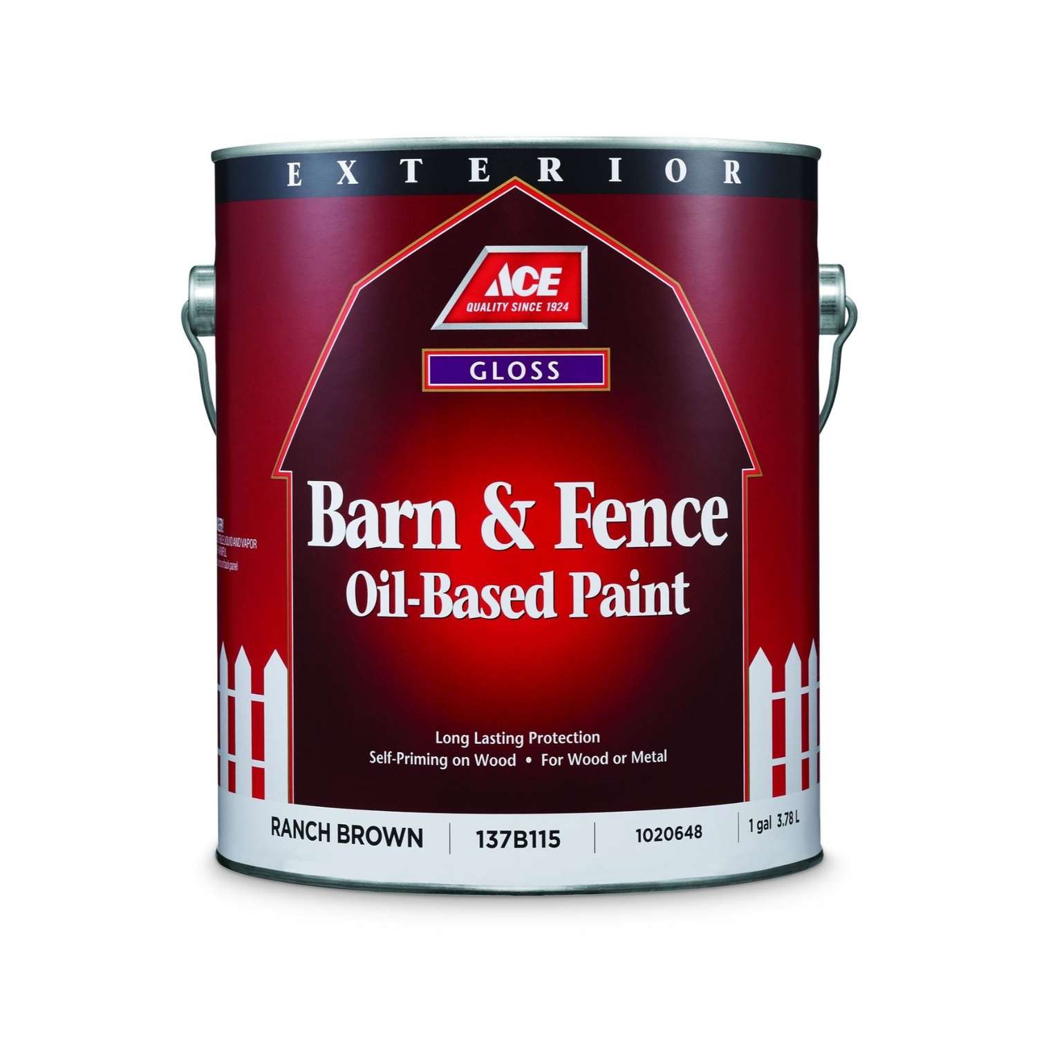 Ace Gloss Ranch Brown Oil-Based Barn and Fence Paint Exterior 1 gal ...