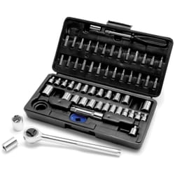 Performance Tool 1/4 and 3/8 in. drive Socket and Bit Set 60 pc