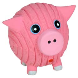 HuggleHounds Ruff-Tex Pink Latex Hamlet The Pig Dog Toy Small