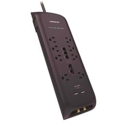 Monster Just Power It Up 6 ft. L 8 outlets Surge Protector w/USB Black 2160 J