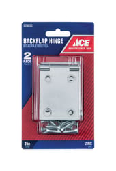 Ace 3.75 in. W X 2 in. L Zinc Plated Zinc Backflip Hinge 2 pk