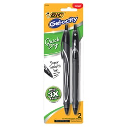 BIC Gel-ocity Black Retractable Gel Pen 2 pk