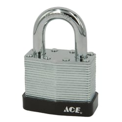Ace 1-3/8 in. H X 1-3/4 in. W X 1-1/16 in. L Steel Double Locking Padlock