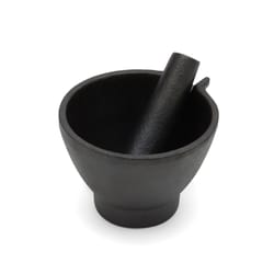 Fox Run Black Cast Iron Mortar and Pestle