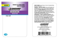 Jandorf Metal French to Candelabra Base Socket Reducer 1 pk