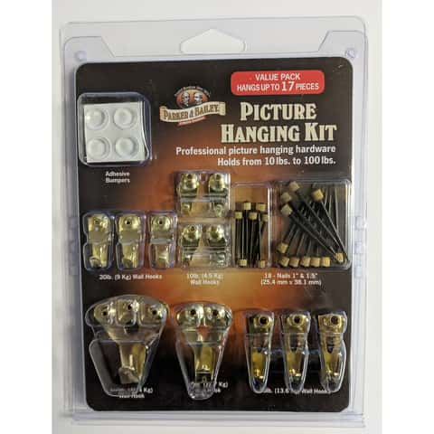 Parker & Bailey Gold Picture Hanging Kit 100 lb - Ace Hardware