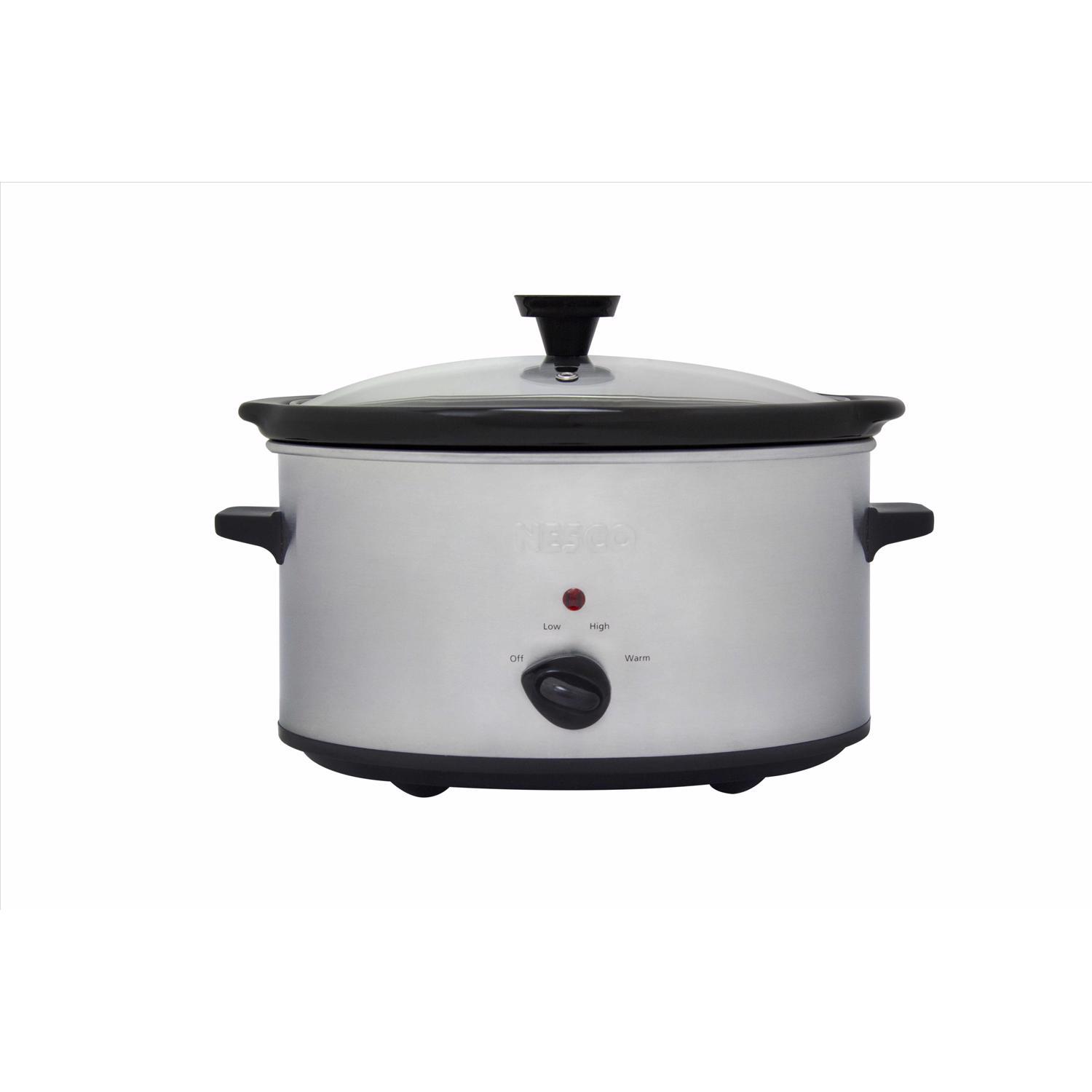 Nesco 8 qt Black/Silver Stainless Steel Slow Cooker Sansujyuku sansujyuku.com