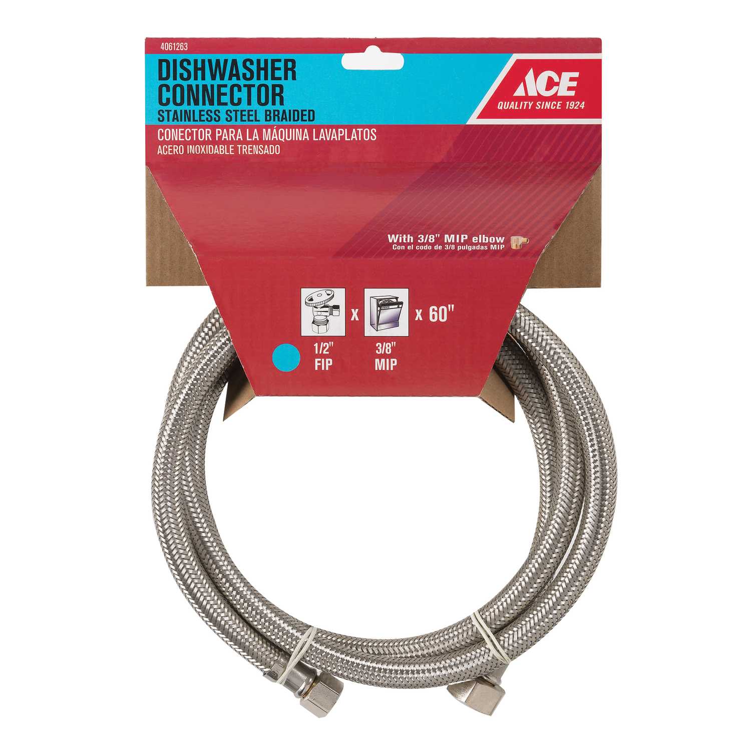 Ace Hardware 1/2 in. FIP x 1/2 in. Dia. Compression 60 in. Braided