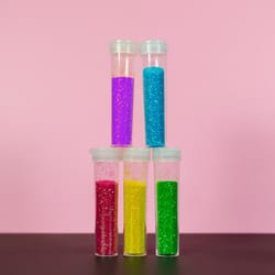 Bazic Products Metallic Assorted Neon Glitter Shaker Exterior and Interior 0.21 oz