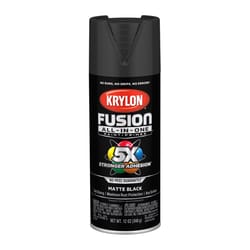 Krylon Fusion All-In-One Matte Black Paint+Primer Spray Paint 12 oz