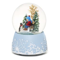 Roman Glitter Dome Multicolored Ice Skating Child with Hot Drink Musical Glitter Table Decor 6.9 in.