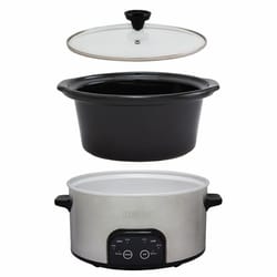 Hamilton Beach 3-Quart Slow Cooker Black/Silver 33237 - Best Buy