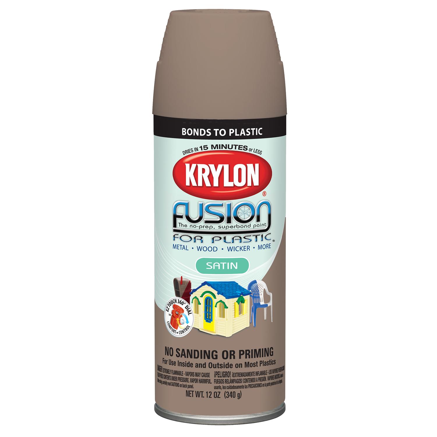 UPC 724504024231 product image for Krylon Fusion 12 oz  Spray Paint Satin River Rock - 6 Pack (K02423001) | upcitemdb.com