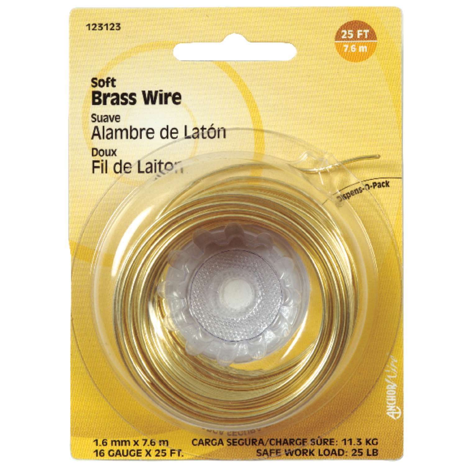 Hillman 25 ft. L Brass 16 Ga. Wire Ace Hardware