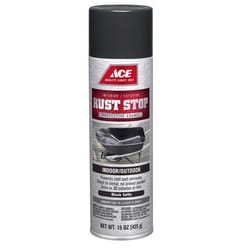 Ace Rust Stop Satin Black Protective Enamel Spray Paint 15 oz