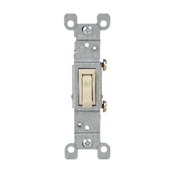 Leviton 15 amps Toggle Switch Ivory 1 pk