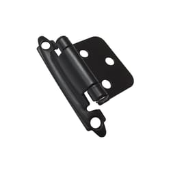 Richelieu 1.86 in. W X 25/32 in. L Matte Black Steel Self-Closing Hinge 2 pk