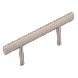 Richelieu Contemporary Bar Pull 3-25/32 in. Brushed Nickel Gray 5 pk