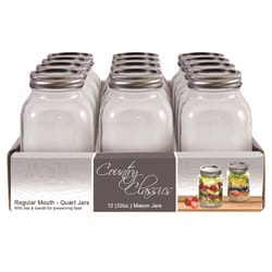 Country Classics Regular Mouth Canning Jar 32 oz 12 pk