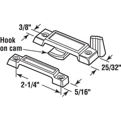 Prime-Line Black Die-Cast Zinc Sash Lock 1 pk