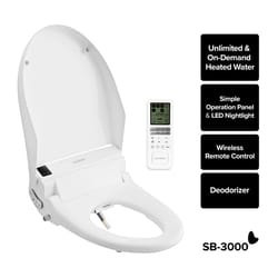 SmartBidet White Elongated Electronic Bidet Toilet Seat