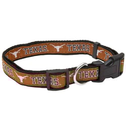 Pets First Team Colors Texas Longhorns Nylon Dog Collar Medium