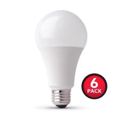 Feit Enhance A19 E26 (Medium) LED Bulb Bright White 100 Watt Equivalence 6 pk