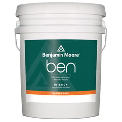 Benjamin Moore Ben Satin/Pearl Base 1 Paint and Primer Interior 5 gal