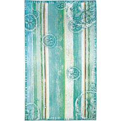 Homefires 3 ft. W X 5 ft. L Multi-Color Ocean Floor Polyester Accent Rug