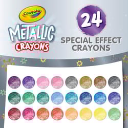 Crayola Metallic Assorted Color Crayons 24 pk