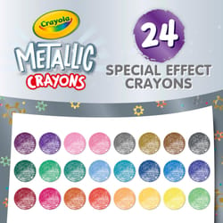 Crayola Metallic Assorted Color Crayons 24 pk