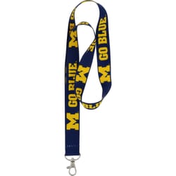 HILLMAN NCAA Polyester Multicolored Coined-Edge Split Lanyard