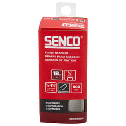 Senco 1/4 in. W X Variety in. L Galvanized Finish Staples 18 Ga. 900 box