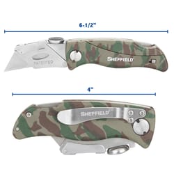 Sheffield 6-1/2 in. Lock Back Utility Knife Camouflage 1 pc