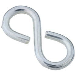National Hardware Zinc-Plated Silver Steel 1-1/8 in. L Closed S-Hook 15 lb 6 pk