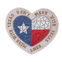 Zingz & Thingz Multicolored Cement 0.75 in. H Heart Flag Stepping Stone