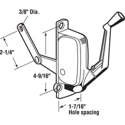 Prime-Line Silver Steel Left Awning Window Operator For Crown Windows