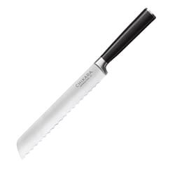 KNIFE BREAD BLK/SLV 8