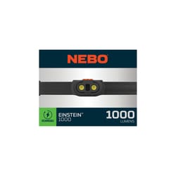 NEBO Einstein 1000 lm Black LED Head Lamp 18650 Battery
