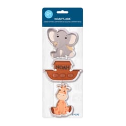 R&M International Noahs Ark Cookie Cutter Set Silver 3 pc