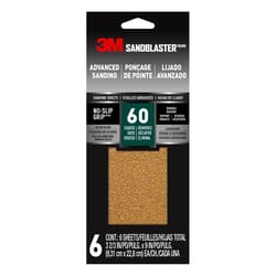 3M Sandblaster 9 in. L X 3-2/3 in. W 60 Grit Ceramic Sandpaper 6 pk
