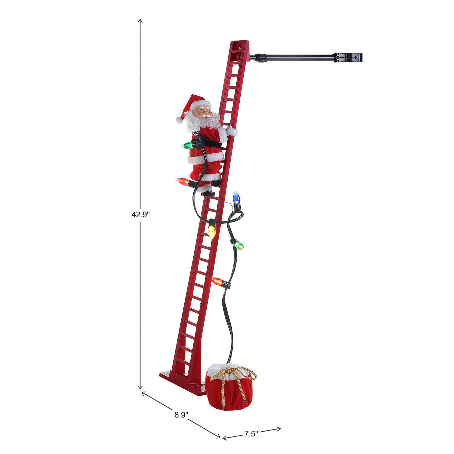 Mr. Christmas LED Super Climbing Santa Animated Decor 43 in.