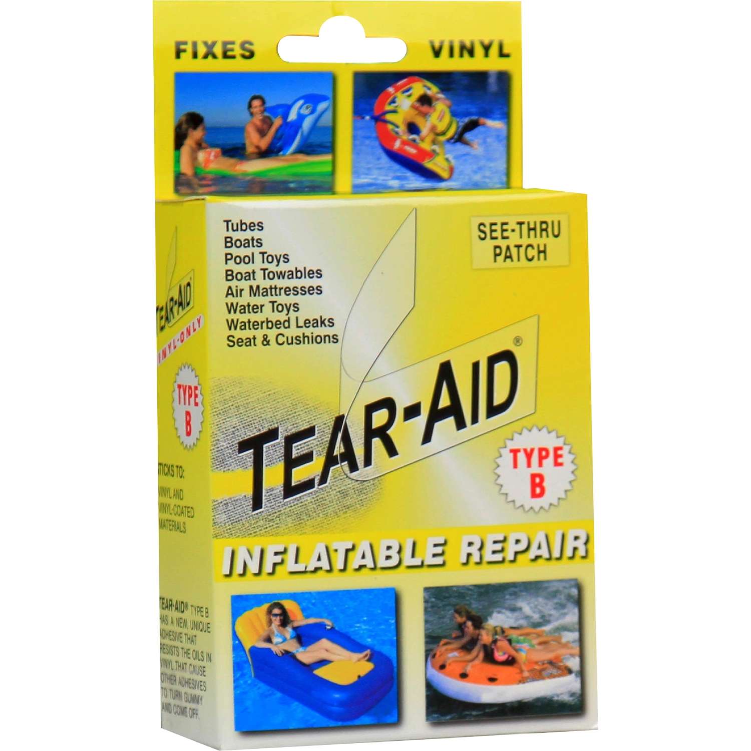 Type B Vinyl Seat Repair Kit Clear Patching Holes Tears Car Motorcycle Boat 1pc for sale online 