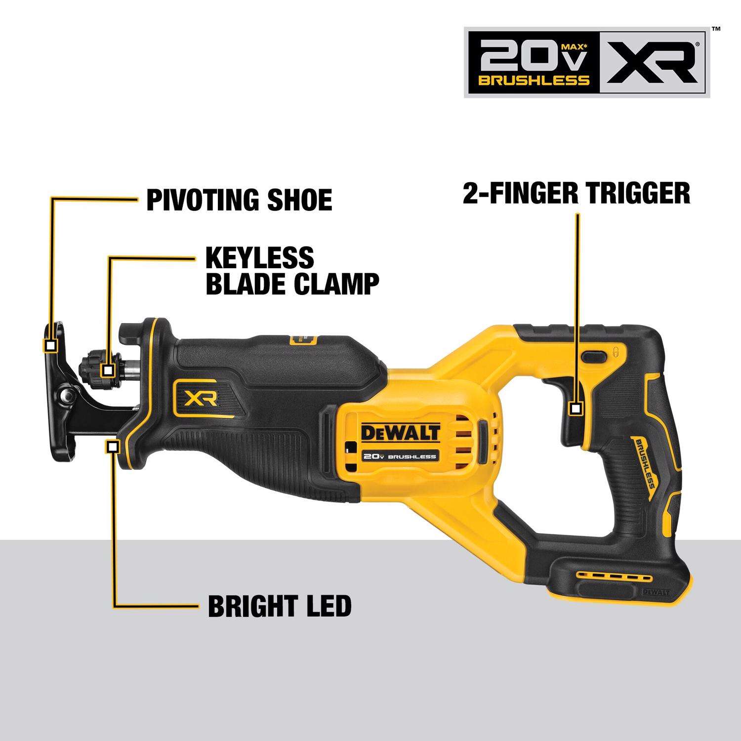 DeWalt 20V MAX Cordless Brushless Reciprocating Saw Tool Only Mfr DCS382B Ace Hardware