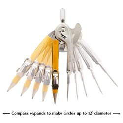 Bazic Products 12 in. Pencil Compass 2 pc